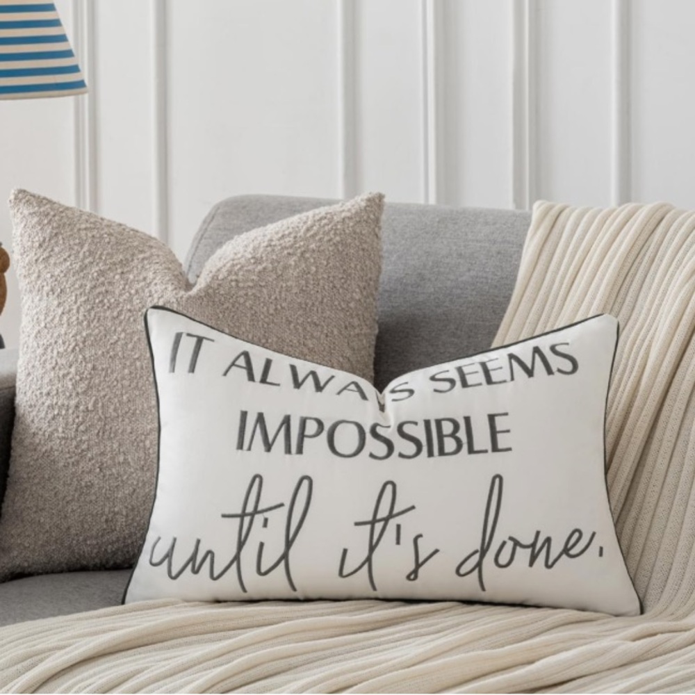 New Inspirational Quote Throw Pillow